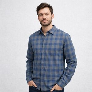 DOPE Blue Plaid Casual Button Down Shirt